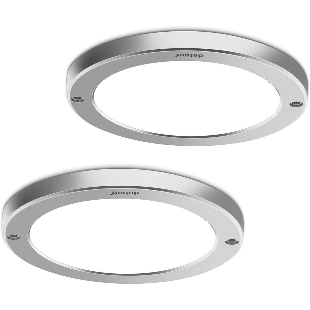 15W LED Flush Mounts, 2-Pack, 1200Lm, 4000K; Closets, Kitchens, Bedrooms.